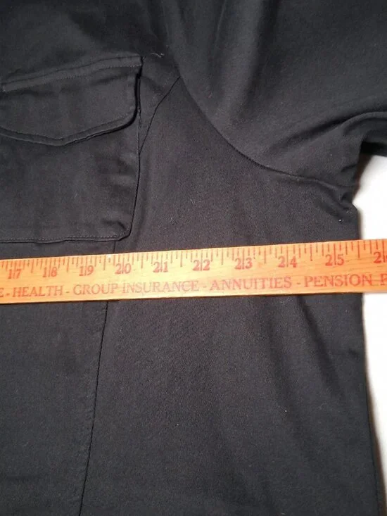 Torrid Size 3 Military Style Jacket Plus Size 3X Army Stretch Twill Black New - Picture 5 of 16